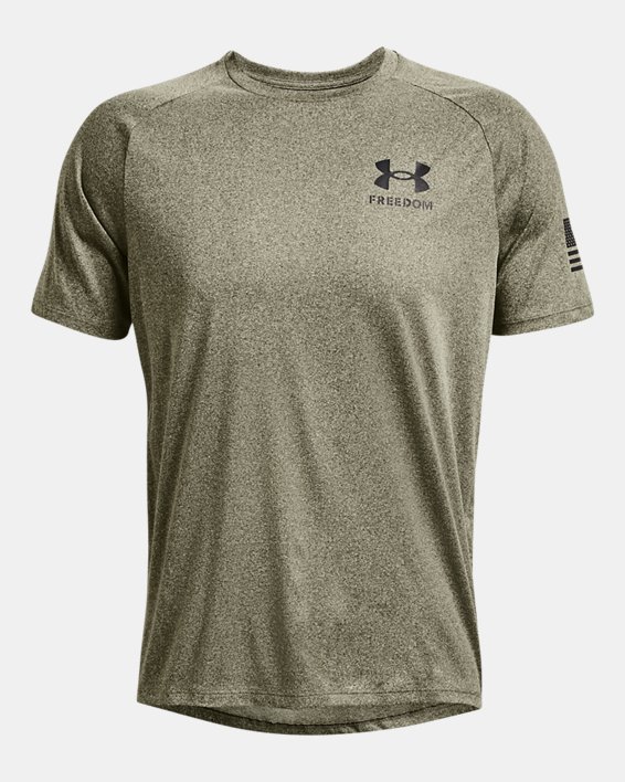 Men's UA Tech™ Freedom Short Sleeve T-Shirt, Green, pdpMainDesktop image number 2